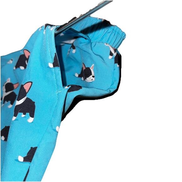 French Bulldog Mens SM Swim Trunk Blue Pockets Mesh Tie Close MOSMANN Wear Under - Picture 6 of 8